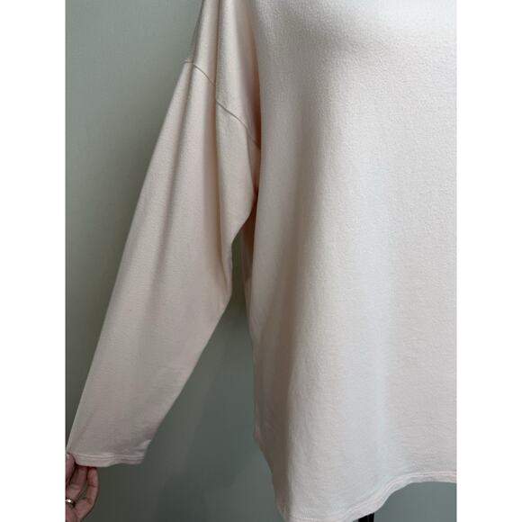 EILEEN FISHER Women’s Sz M Turtleneck Tencel Lyocell Light Pink Very Soft Top - Picture 3 of 13